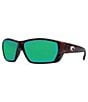 Color:Matte Black Blue Mirror - Image 1 - Tuna Alley Plastic Lens Polarized Sunglasses