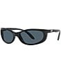 Color:Matte Black - Image 1 - Unisex 6S9058 Fathom 61mm Oval Polarized Sunglasses