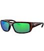 Costa Unisex Fantail Rectangle Tortoise Polarized Sunglasses - Image 1