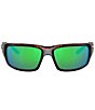 Costa Unisex Fantail Rectangle Tortoise Polarized Sunglasses - Image 2