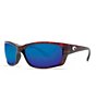 Color:Tortoise Blue Mirror - Image 1 - Unisex Jose Polarized Mirrored Tortoise Sunglasses