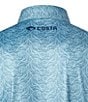 Color:Woodcut Heron Blue - Image 4 - Voyager Short Sleeve Printed Polo Shirt