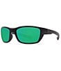 Color:Blackout Green Mirror - Image 1 - Whitetip Polarized Wrap Sunglasses