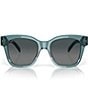 Color:Deep Crystal Aquamarine - Image 2 - Women's 06S2016 Nusa 54mm Transparent Polarized Square Sunglasses