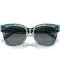Color:Deep Crystal Aquamarine - Image 5 - Women's 06S2016 Nusa 54mm Transparent Polarized Square Sunglasses