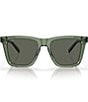 Color:Olive/Gray - Image 2 - Women's 6S201554-P Keramas 54mm Polarized Square Sunglasses