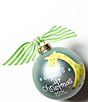 Coton Colors 2026 Baby's First Christmas Blue Giraffe Glass Ornament - Image 2