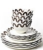 Coton Colors Arabesque Collection Scalloped 12-Piece Dinnerware Set - Image 4
