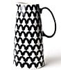 Color:Black/White - Image 1 - Black Arabesque Pedestal Pitcher