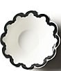 Color:White/Black - Image 2 - Black Arabesque Scallop Bowl, 9-inch