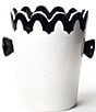 Color:Black/White - Image 1 - Black Arabesque Scallop Ice Bucket
