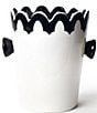 Coton Colors Black Arabesque Scallop Ice Bucket, Color:Black/White - Image 1