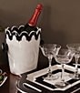 Color:Black/White - Image 3 - Black Arabesque Scallop Ice Bucket