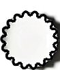 Color:Black/White - Image 1 - Black Arabesque Scallop Pasta Bowl, 14-inch