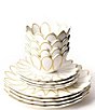 Coton Colors Deco Gold Scallop 12-Piece Place Setting - Image 1