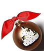 Coton Colors First Married Christmas 2026 Wedding Cake Glass Ornament - Image 2