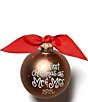 Coton Colors First Married Christmas 2026 Wedding Cake Glass Ornament - Image 3