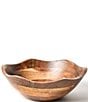 Color:Brown - Image 1 - Fundamental Wood 11-inch Ruffle Bowl