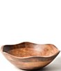 Color:Brown - Image 1 - Fundamental Wood 13-inch Ruffle Bowl