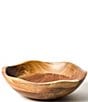 Color:Brown - Image 1 - Fundamental Wood 9-inch Ruffle Bowl
