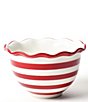 Coton Colors Holiday Red Stripe Ruffle Collection 12-Piece Dinnerware Set - Image 4