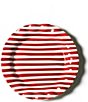Coton Colors Holiday Red Stripe Ruffle Collection Dinner Plates, Set of 4 - Image 2