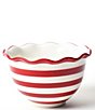 Coton Colors Holiday Red Stripe Ruffle Collection Small Bowls, Set of 4 - Image 2