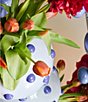 Coton Colors Iris Blue Collection Large Round Vase With Decorative Knobs - Image 4