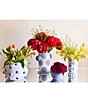 Coton Colors Iris Blue Collection Medium Knobbed Foot Cylinder Vase - Image 5