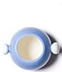 Coton Colors Iris Blue Collection Medium Round Vase With Knob Handles - Image 2