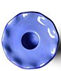 Coton Colors Iris Blue Collection Smoke Large Ruffle Knobbed Candle Holder - Image 2