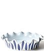 Color:Blue - Image 1 - Iris Blue Drop Ruffle Pie Dish, 9-inch