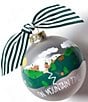 Coton Colors On Mountain Time Glass Ornament with Stand Set, Color:Green - Image 2