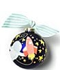 Coton Colors Out Of This World Spaceship Glass Ornament with Stand Set, Color:Navy - Image 2