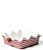 Coton Colors Red Stripe Collection Square 9.5#double; Casserole Dish - Image 1