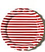 Coton Colors Red Stripe Ruffle Round Platter - Image 1