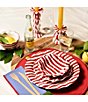 Coton Colors Red Stripe Ruffle Round Platter - Image 2