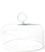 Color:White - Image 1 - Ring Handle Glass Dome