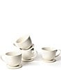 Color:White - Image 1 - Signature White Collection Footed Mugs, Set of 4