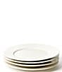 Color:White - Image 1 - Signature White Collection Rimmed Dinner Plates, Set of 4