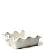 Coton Colors Signature White Collection Square Ruffle 9.5#double; Casserole - Image 1