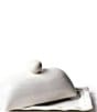 Color:White - Image 2 - Signature White Ruffle Domed Butter Dish