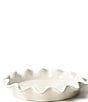 Color:White - Image 2 - Signature White Ruffle Pie Dish, 8-inch