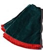 Coton Colors Solid Velvet Fringe Trimmed Tree Skirt - Image 6