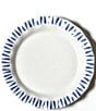 Color:Blue/White - Image 2 - Iris Blue Drop Ruffle Dinner Plates, Set of 4