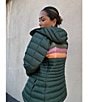 Cotopaxi Fuego Down Striped Print Hooded Stand Collar Zip Front Puffer Jacket, Color:Cargo Stripe - Image 8