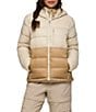 Cotopaxi Fuego Max Down Hooded Stand Collar Zip Front Puffer Jacket, Color:Cream Khaki - Image 1
