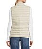 Cotopaxi Fuego Striped Print Down Stand Collar Sleeveless Zip Front Vest, Color:Cotopaxi Cream - Image 3