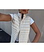 Cotopaxi Fuego Striped Print Down Stand Collar Sleeveless Zip Front Vest, Color:Cotopaxi Cream - Image 13