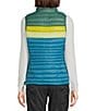 Cotopaxi Fuego Striped Print Down Stand Collar Sleeveless Zip Front Vest - Image 2